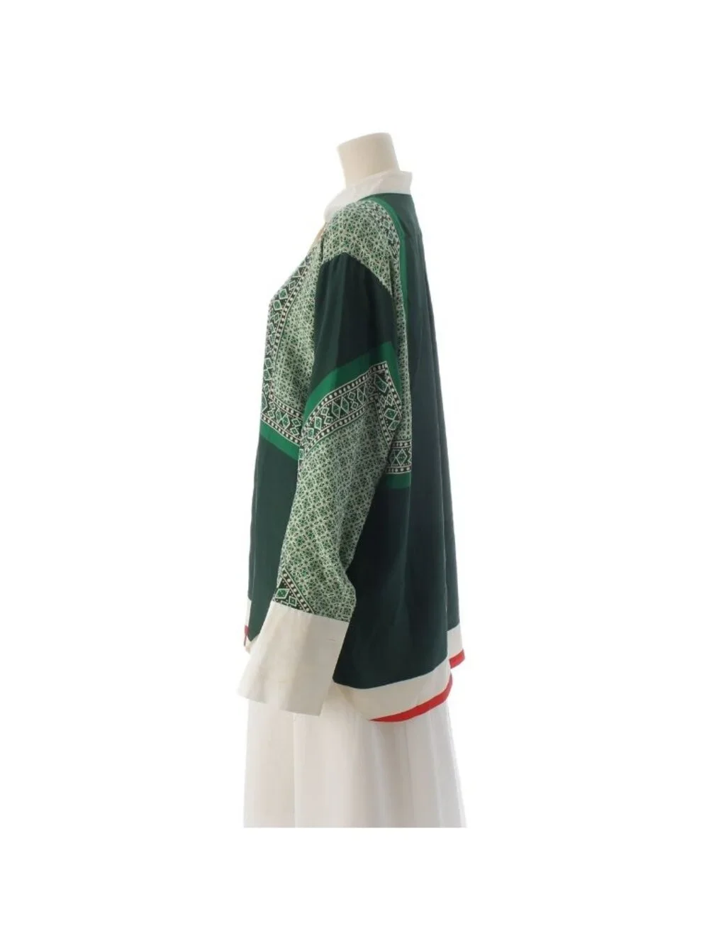 Celine Silk Phoebe Philo Runway Era All Over Pattern Dress Scarf Long Sleeve
